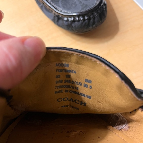 Coach New York Black Women's Signature C Pattern Loafer Flats 9.5B - Picture 5 of 9